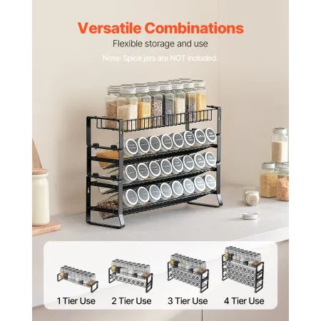 Spice Rack Organizer til kabinet krydderiopbevaring sæt