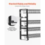 Detachable Spice Rack Organizer for Cabinet, 4 Tie Stackable Seasoning Organizer, Spice Jars Kitchen Storage for Countertop Kitc