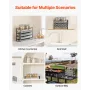 Detachable Spice Rack Organizer for Cabinet, 4 Tie Stackable Seasoning Organizer, Spice Jars Kitchen Storage for Countertop Kitc