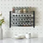 Detachable Spice Rack Organizer for Cabinet, 4 Tie Stackable Seasoning Organizer, Spice Jars Kitchen Storage for Countertop Kitc