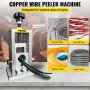 Wire Stripping Machine, 1.5-40 mm Drill Powered, Manual Copper Stripper w Heat Treated Steel Ultra Long Lasting Blade, Compact &
