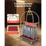 Hotelbagagevogn 1100 lbs rustfrit stål Bellmans vogn buede