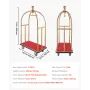 Hotelbagagevogn 1100 lbs rustfrit stål Bellmans vogn buede