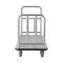 Hotel Luggage Cart, 750 LBS Load Capacity, Deluxe Platform Truck with Removable Front Frame, Valet Cart with Grey Carpeted Deck 