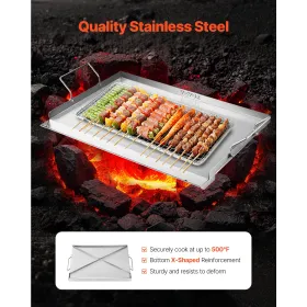 23x16 i flad top bageplade rustfrit stål universal bbq grill pan cookware