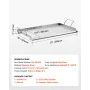 23x16 i flad top bageplade rustfrit stål universal bbq grill