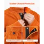 Flame-Resistant Welding Jacket - XXL Size, Heavy Duty Cowhide Leather Welding Jacket, Waterproof Heat-Resistant Safety Jacket wi