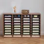 Literature Organizer, 36 Compartments Office Mailbox with Removable Shelves, Wood Mailbox Sorter Particle Board Office Home Clas