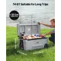Portable Cooler, 74 QT Wheeled Cooler with Ice Retention, Heavy-Duty Handles and Cup Holder, Lightweight Rigid Material Insulate