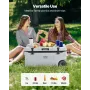 Portable Cooler, 74 QT Wheeled Cooler with Ice Retention, Heavy-Duty Handles and Cup Holder, Lightweight Rigid Material Insulate