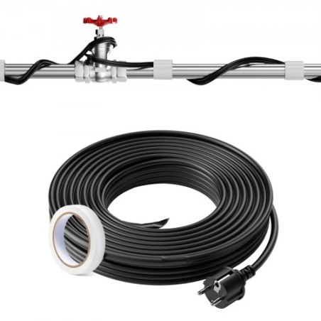 Self-Regulating Pipe Heating Cable 18.3m 16.4W/m Heat Tape with Thermostat