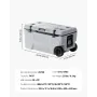 Bærbar køler 74 QT Wheeled Cooler 120 kan kapacitet med
