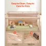 Wooden Hamster Cage, 270° Viewing Hamster Habitat, 40 x 20 x 20in, Dwarf Hamster Cages with Openable Top, Ventilated Small Anima