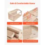 Wooden Hamster Cage, 270° Viewing Hamster Habitat, 32 x 16 x 16 in, Dwarf Hamster Cages with Openable Top, Ventilated Small Anim