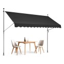 138x47" Patio Awning Retractable Patio Canopy Sunsetter with Crank Handle