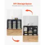 Literature Organizer, 27 Compartments Office Mailbox with Removable Shelves, Wooden Mailbox Sorter Particle Board Office Home Cl