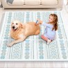 Kids Foam Puzzle Floor Playmat 0.5 in 6 Pcs Interlocking EVA Soft Tiles