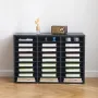 Literature Organizer, 27 Compartments Office Mailbox with Removable Shelves, Wooden Mailbox Sorter Particle Board Office Home Cl