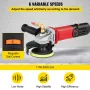 Wet Polisher Grinder, Variable Speed 8 pcs Kit, Extra 10.2 cm & 12.7 cm Diamond Polishing Pads , Buffing Machine w 149.9 cm Pipe