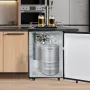 CO2 Tank, 4.41 lbs New Alloy Steel Cylinder, CO2 Air Tank with Gray Spray Coating, DIN477 Valve, Handle & Adjustable Pressure, T