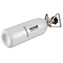 CO2 Tank, 4.41 lbs New Alloy Steel Cylinder, CO2 Air Tank with Gray Spray Coating, DIN477 Valve, Handle & Adjustable Pressure, T