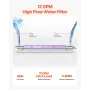 UV Water Purifier, 55W 12GPM, 220V Versatile Ultraviolet Water Purifier Filter with Stainless Steel Housing, Whole House UV Wate