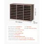 Literature Organizer, 27 Compartments Office Mailbox with Removable Shelves, Wood Mailbox Sorter Particle Board Office Home Clas