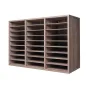 Træ litteratur arrangør 27 rum aftagelige hylder sortgrå