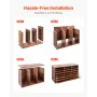 Literature Organizer, 24 Compartments Office Mailbox with Removable Shelves, Wooden Mailbox Sorter Particle Board Office Home Cl