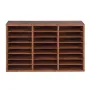 Literature Organizer, 24 Compartments Office Mailbox with Removable Shelves, Wooden Mailbox Sorter Particle Board Office Home Cl