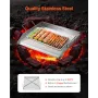 18x16 i flad top bageplade rustfrit stål universal bbq grill