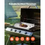 18x16 i flad top bageplade rustfrit stål universal bbq grill