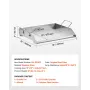 18x16 i flad top bageplade rustfrit stål universal bbq grill