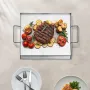 18x16 i flad top bageplade rustfrit stål universal bbq grill