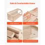 Wooden Hamster Cage, 270° Viewing Hamster Habitat, 48 x 20 x 20in, Dwarf Hamster Cages with Openable Top, Ventilated Small Anima