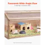 Wooden Hamster Cage, 270° Viewing Hamster Habitat, 48 x 20 x 20in, Dwarf Hamster Cages with Openable Top, Ventilated Small Anima