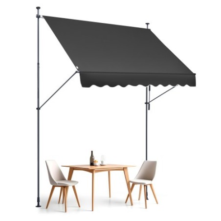 98x47" Patio Awning Retractable Patio Canopy Sunsetter with Crank Handle