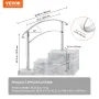 Handrails for Outdoor Steps, Fit 1 or 3 Steps Outdoor Stair Railing, White Wrought Iron Handrail, Flexible Front Porch Hand Rail