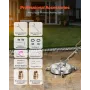 22" Pressure Washer Surface Cleaner, Stainless Steel Pressure Washer Attachments with 4 Wheels, 4500 Max PSI, 3/8 Quick Connecto