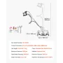 22" Pressure Washer Surface Cleaner, Stainless Steel Pressure Washer Attachments with 4 Wheels, 4500 Max PSI, 3/8 Quick Connecto