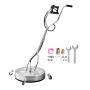 22" Pressure Washer Surface Cleaner, Stainless Steel Pressure Washer Attachments with 4 Wheels, 4500 Max PSI, 3/8 Quick Connecto