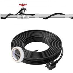 Selvregulerende rørvarmekabel 24,4 m 16,4w/m varmebånd med termostat