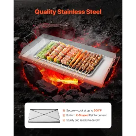 32x16 i flad top bageplade rustfrit stål universal bbq grill pan cookware