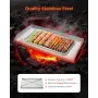 32x16 i flad top bageplade rustfrit stål universal bbq grill