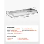 32x16 i flad top bageplade rustfrit stål universal bbq grill