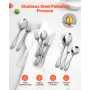65-Piece Silverware Set, Food-Grade Stainless Steel Flatware Utensils, Mirror Finished Cutlery Set, Dishwasher Safe Eating Table