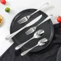 45-stykket sølvtøj sæt rustfrit stålbestikbestik til 8 til 8