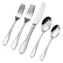 45-Piece Silverware Set, Food-Grade Stainless Steel Flatware Utensils, Mirror Finished Cutlery Set, Dishwasher Safe Eating Table