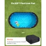 Oval Pool Liner Pad, 15 x 30 ft Pool Liner Pad for Above Ground Swimming Pools, Extra-Thick Pool Mat, Prevents Punctures, Recycl