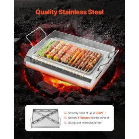 17x13 i flad top bageplade rustfrit stål universal bbq grill